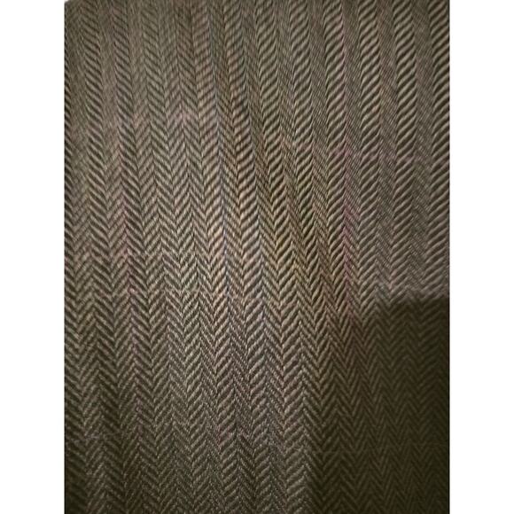 M607)IZOD Pure wool Woolmark Brown 
Herringbone Two button Blazer Sport Coat 44L - Picture 9 of 12